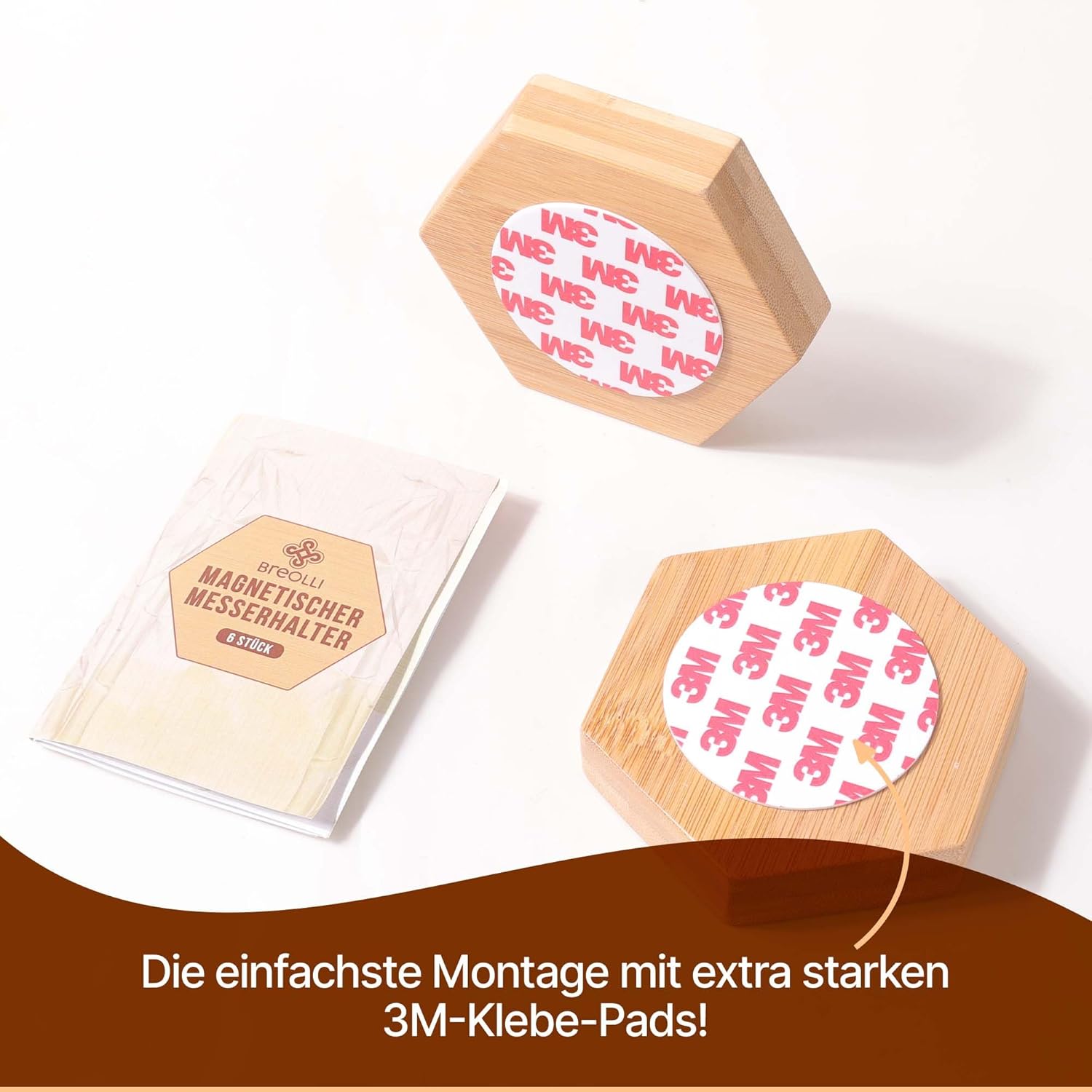 3M Klebe-Pads aufkleben